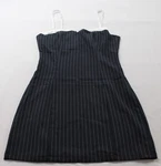 Edikted Women's Pinstripe Bra Detail Adjustable Mini Dress AC2 Navy Small Nwt. Fixed Price $19.49.