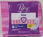 Poise Incontinence Pads For Women, 7 Drop, Ultra Absorbency, Long, 39CT New. Fixed Price $19.95.