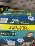 Depend Fit-flex Incontinence Underwear Men's Sz S/m Case 44 Maximum Absorbency. Fixed Price $42.50.