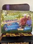 Wellness Absorbent Underwear #6244 Medium, 19 -30 16 Pack New Medtrade. Fixed Price $35.00.