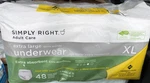 48 Ct Simply Right Adult Underwear Diaper Xl Extra Large Absorbent New. Fixed Price $30.00.