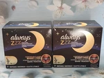 (lot Of 2) Always Zzz Overnight Disposable Period Underwear, Size L/g, 7 Count. Fixed Price $19.76.