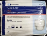 Covidien Sure Care Plus Protective Underwear Large 44"-54" Heavy Absorbency 18CT. Fixed Price $16.95.
