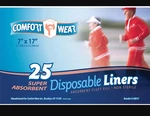 Comfort Wear Disposable Absorbent Liners 25 Pcs 7X17 Pack Of 10. Fixed Price $60.00.