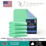 Fygrip Pack 24" Extra Heavy Absorbency Washable Underpads Waterproof. Fixed Price $29.99.