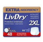 Livdry 2XL Overnight Adult Diapers For Women And Xx-large (48 Count), White. Fixed Price $85.99.