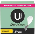 Clean & Secure Panty Liners, Light Absorbency, Regular Length, 129 Count. Fixed Price $6.05.