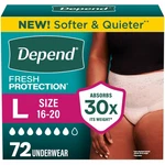 Depend Fresh Protection Adult Diapers, Incontinence Underwear Large, Blush. Fixed Price $73.90.