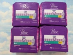 Lot (4) Poise Pads Regular Length Light Absorbency 30 Each. Fixed Price $34.65.