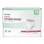 Mckesson Adult Moderate Absorbent Underwear, Medium - Pack Of 20 White. Fixed Price $44.60.