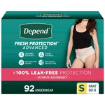Depend Fresh Protection Plus Incontinence Underwear For Women Ultimate Absorbent. Fixed Price $77.00.