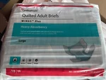 Cardinal Health Wings Quilted Adult Disposable Briefs Size Large Pack Of 18. Fixed Price $20.00.