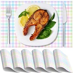 100 Pcs Checkered Disposable Paper Placemats Bulk Buffalo Plaid Picnic Theme .... Fixed Price $26.39.