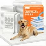 Dog Pee Pads 200 Pack 28X34 Extra Large Leakproof Puppy Training Doporro Bulk. Fixed Price $89.99.