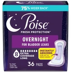Poise Overnight Incontinence & Postpartum Pads For Bladder Leaks, Long, White. Fixed Price $34.52.