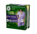 Medium Overnight Depends Women - Defense Incontinence Underwear, Purple. Fixed Price $47.35.