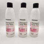 Lot Of 3 Mckesson Rinse-free Shampoo And Body Wash 8 Oz Light Floral Scent. Fixed Price $15.00.
