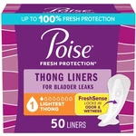 Panty Liners Thong Daily 1 Drop Lightest 50 Count Poise Incontinence Bladder. Fixed Price $20.00.