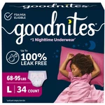 Boxes Goodnites Girls' Nighttime Diapers 34CT- $52.99/BOX- Ships Free!. Fixed Price $52.99.