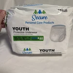 New Secure Youth Protective Bladder Control Underwear L/xl 112 Count Read. Fixed Price $35.00.