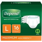 New Depend Fresh Protection Unisex Underwear Size Large 16 Briefs W/ Tabs In Bag. Fixed Price $20.00.