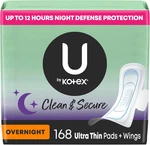 Clean & Secure Ultra Thin Overnight Pads With Wings, 168 Count (6 Packs Of 28). Fixed Price $107.99.