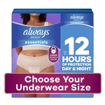 Always Discreet Essentials Underwear For Women, Maximum, Choose Size. Fixed Price $45.99.