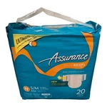 Assurance Stretch Briefs With Tabs Ultimate Absorbency S/m 20 Count New. Fixed Price $19.70.
