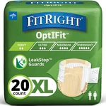 Fitright Adult Diapers, Extra+ Heavy Absorbency, Xl (waist Size 56IN-64IN), 20. Fixed Price $25.02.