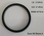Black Viton Fka 335 O-rings Qty 2-3/4" Id X 3-1/8" Od 90 Shore. Fixed Price $68.84.