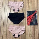 Reelindry Women's Absorbent Underwear Black Leak Proof Odor Lock All Day, 3 Pk. Fixed Price $15.99.