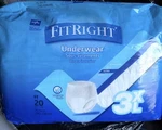 Medline Fitright Disposable Underwear Ultra Absorbency 3XL 75 - 94 Inches 20 Ct. Fixed Price $22.49.