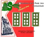 Depot/station Windows 4/4 8 Pane 3PCS /HON3/HON30 Sequoia Models/fsm (nos). Fixed Price $5.65.