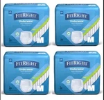 Fitright Adult Underwear Extra Diapers Briefs 4 Packs Of 20 (80 Total) Size Med. Fixed Price $35.00.