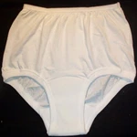 3 Pair Size Small / 6 White Band Leg Poly Cotton Wearever Incontinence Panties. Fixed Price $17.99.