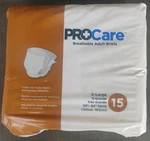 Procare 15 Disposable Adult Briefs Diapers Size Xl. Fixed Price $18.99.