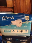 Attends Adult Briefs Medium. 24 Count. Fixed Price $15.00.