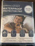 Springspirit Waterproof Protector Pad 34X36 2 Pack Washable Bed Pet Kids New. Fixed Price $15.99.