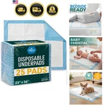Disposable Underpads 23'' 36'' 25-COUNT Incontinence Pads, Chux, Bed Covers.... Fixed Price $30.73.