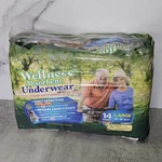 Unique Wellness Absorbent Underwear Pack Of 14 Size Large 30-40 New Item #6255. Fixed Price $18.00.