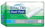 Total Dry Incontinence Liner Dual Pad 11 In. Length Moderate Absorbency 30 Count. Fixed Price $20.46.