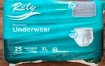 Twenty-five (25) Rely Unisex Xl Protective Maximum Underwear Odor Guard. Fixed Price $38.16.