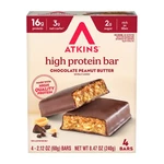 Atkins High Bars, Chocolate Peanut Butter Flavored, 16G Protein, 4 Count. Fixed Price $5.99.