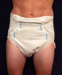 1 Diaper Bambino Bianco Large White Plastic Thick Quilted Adult Overnight Brief. Fixed Price $9.95.