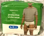 Men's Underwear, Amazon Basic, Xlarge, Waist 44"-64", 16 In Ea. PKG=32.. Fixed Price $25.00.