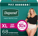 Depend Fresh Protection Adult Diapers, Incontinence Underwear For Women, Disposa. Fixed Price $90.22.