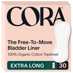 Incontinence Liners Extra Long Cora 100% Organic 30CT. Fixed Price $13.59.