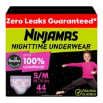Ninjamas Girls Bedwetting Nighttime Underwear, Size S/m 3870 Lbs, 44 Count, O.... Fixed Price $40.51.