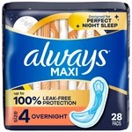 Always Maxi Pads Without Wings, Size 4, Overnight Absorbency, 28 Ct. Fixed Price $10.95.