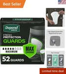 Incontinence Pads For Men Maximum Absorbency 52 Count Depend Guards. Fixed Price $24.79.